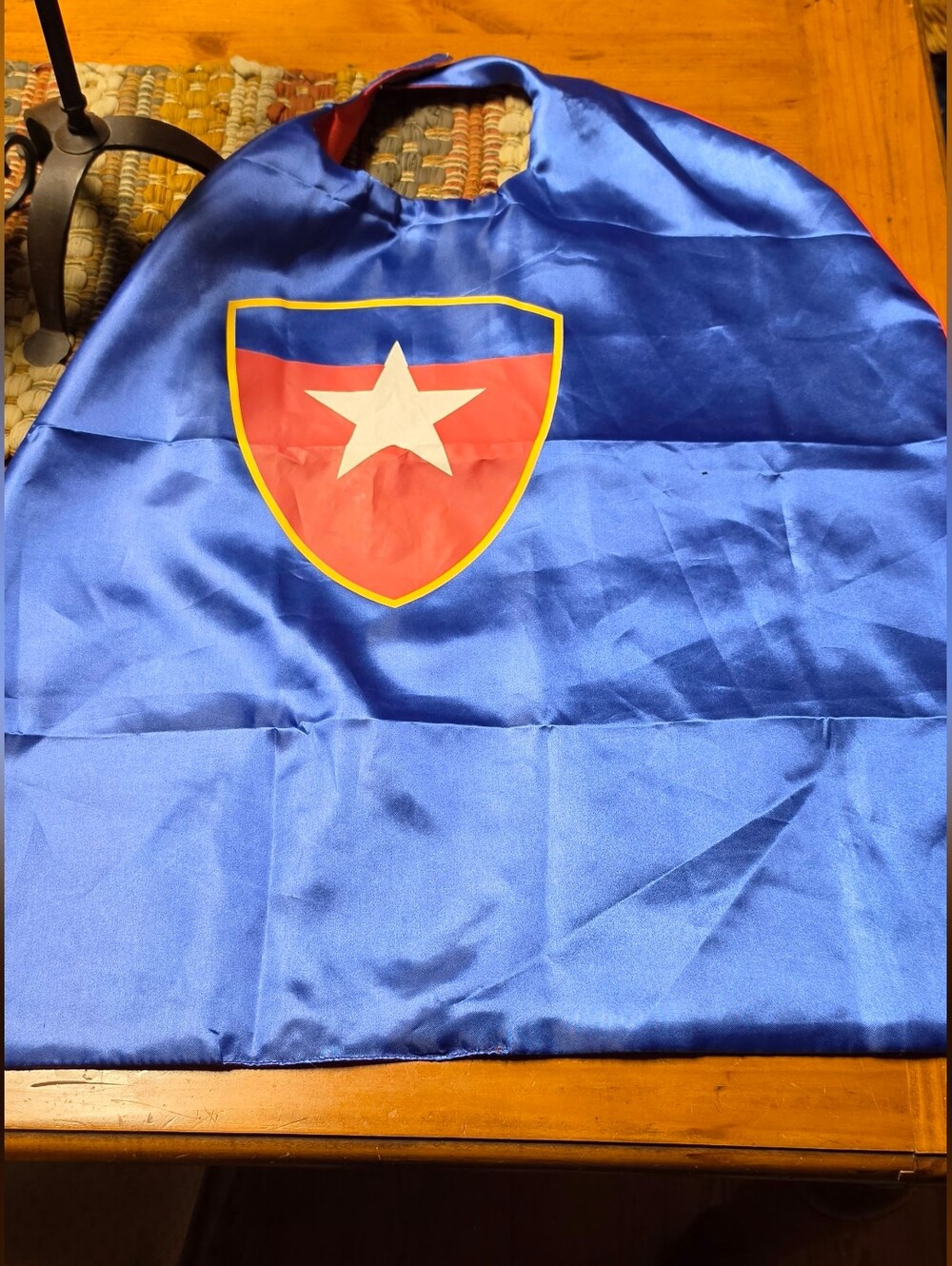 Blue Star Shield Kids Superhero Cape